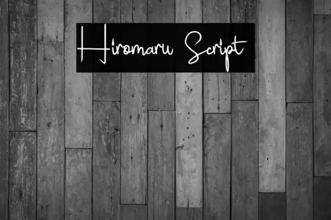 Hiromaru Script  Font examples