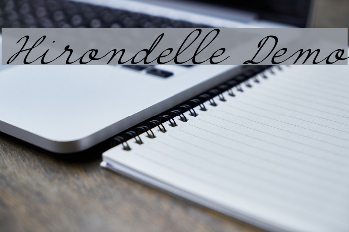 Hirondelle Demo フォント examples
