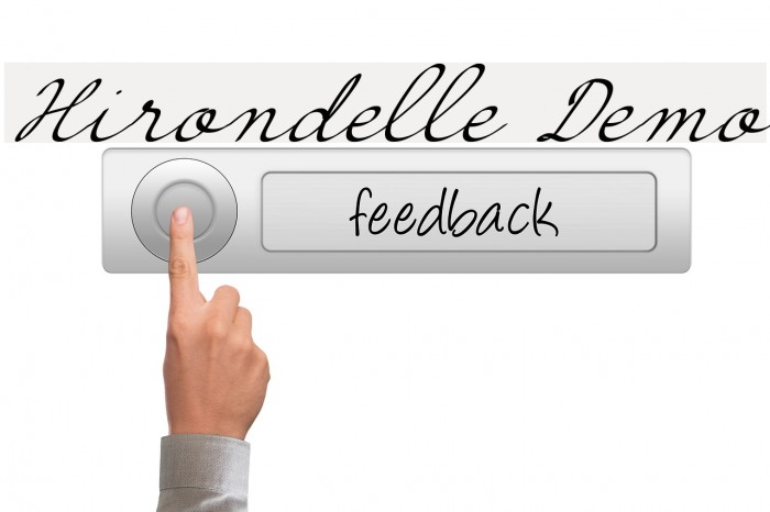 Hirondelle Demo フォント examples