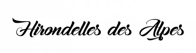 Hirondelles des Alpes  नि: शुल्क फ़ॉन्ट्स डाउनलोड