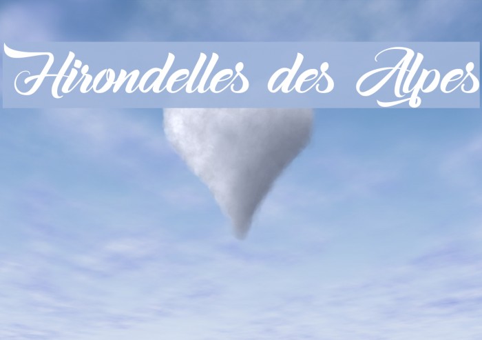 Hirondelles des Alpes Font examples