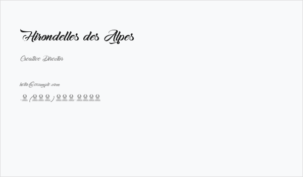 Hirondelles des Alpes Business Card