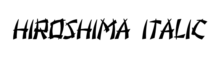 Hiroshima Italic  font caratteri gratis