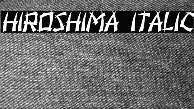 Hiroshima Italic Font examples