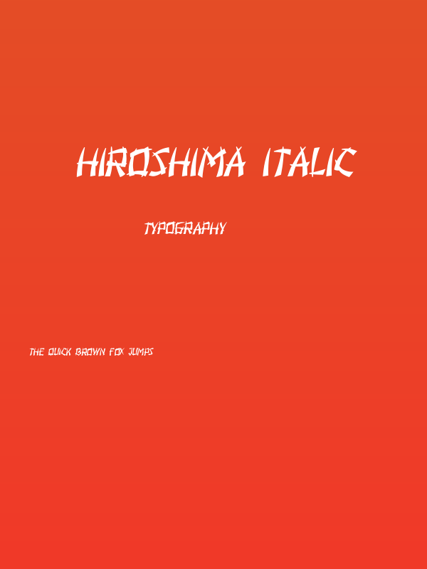 Hiroshima Italic Poster