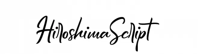 HiroshimaScript  Frei Schriftart Herunterladen