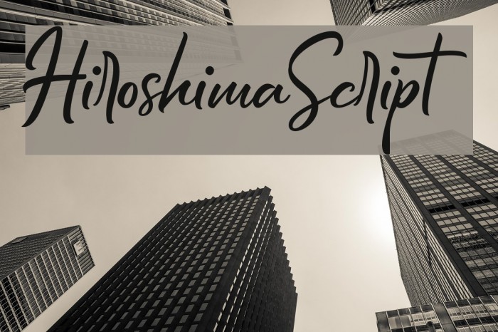 HiroshimaScript Font examples