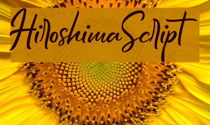 HiroshimaScript Font examples