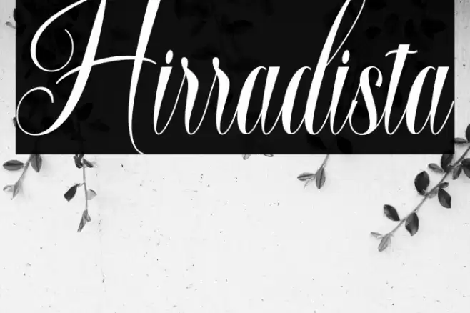 Hirradista Font examples