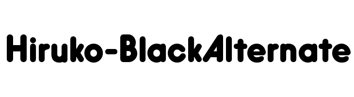 Hiruko-BlackAlternate Font