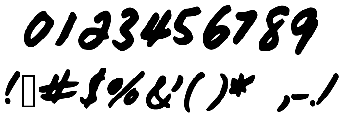HisHand Font OTHER CHARS