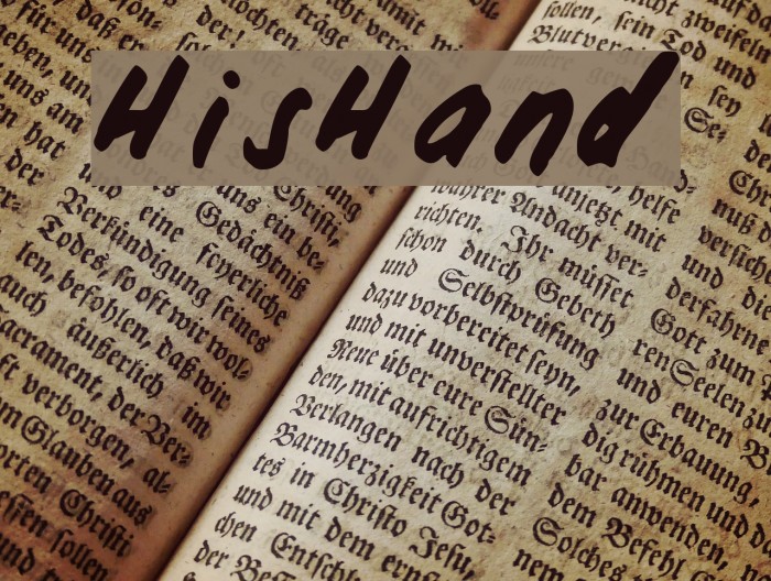 HisHand Font examples