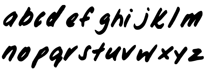 HisHand Font LOWERCASE