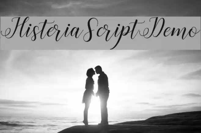 HisteriaScriptDemo Font examples