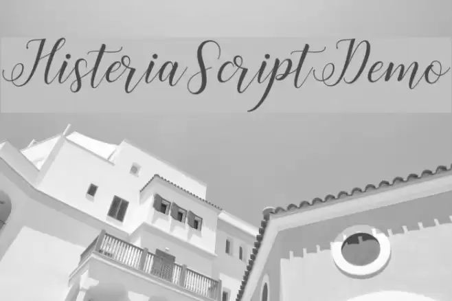 HisteriaScriptDemo Font examples