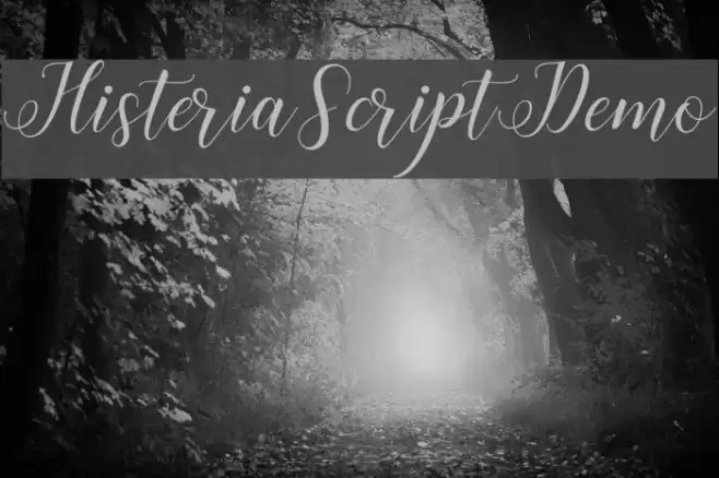HisteriaScriptDemo Font examples