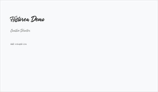 Historea Demo Business Card