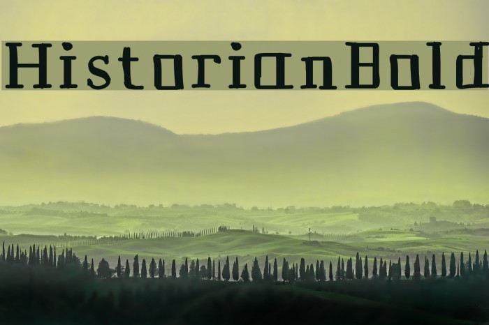 HistorianBold Font examples