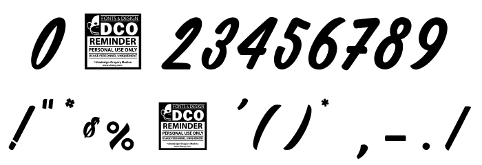 Historic Seattle_PersonalUseOnly Font OTHER CHARS