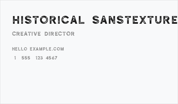 Historical-SansTextured Business Card