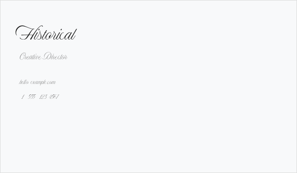 Historical Business Card