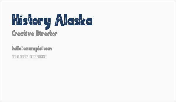 History Alaska Business Card