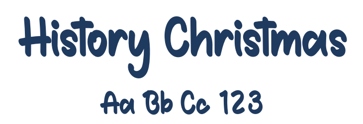 History Christmas Font Preview