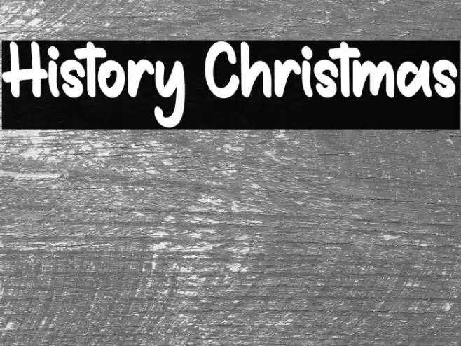 History Christmas Font examples