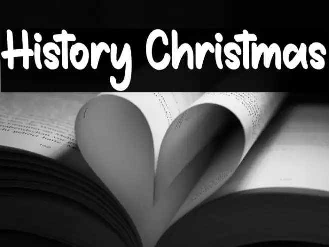 History Christmas Font examples