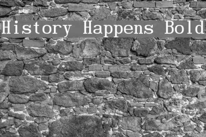 History Happens Bold Font examples