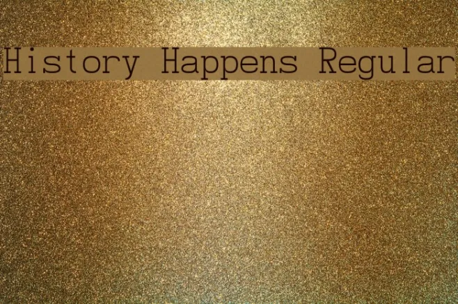 History Happens Regular Example 1