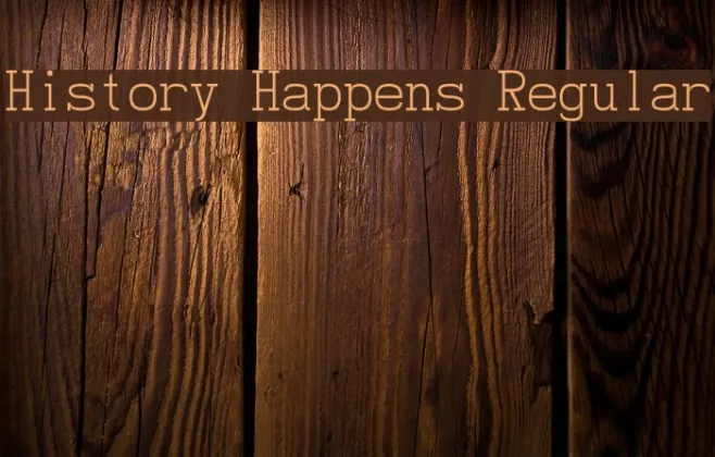 History Happens Regular Example 2