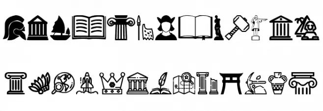 History Icons Fonte MAIÚSCULAS