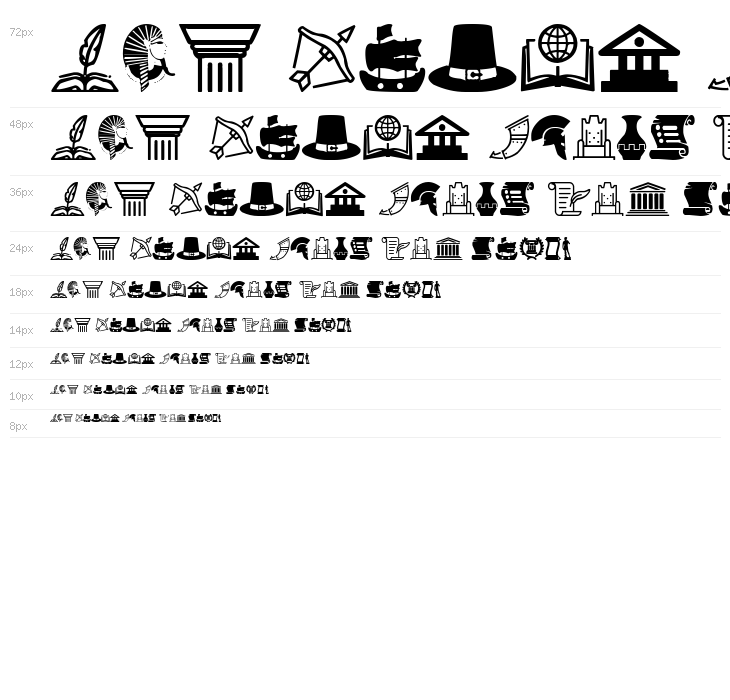 History Icons Waterfall