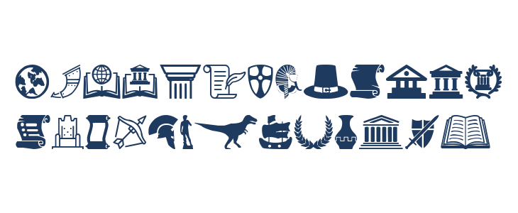 History Icons Lowercase