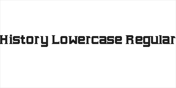History Lowercase Regular Logo