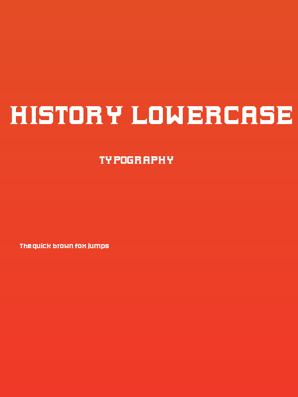 History Lowercase Regular Poster