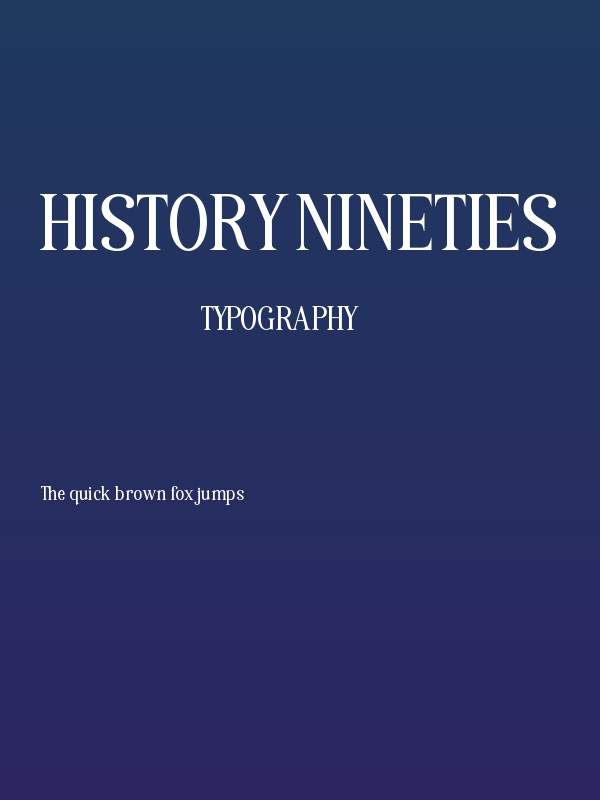 History Nineties Poster