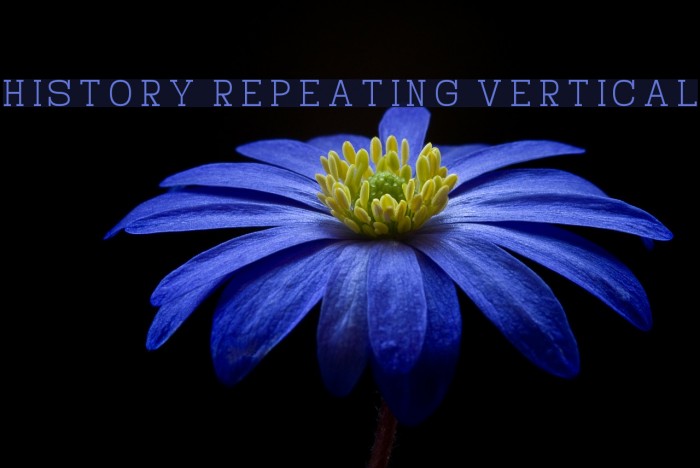 History Repeating Vertical Font examples