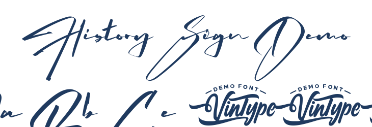 History Sign Demo Font Preview