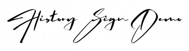 History Sign Demo  フリーフォントのダウンロード