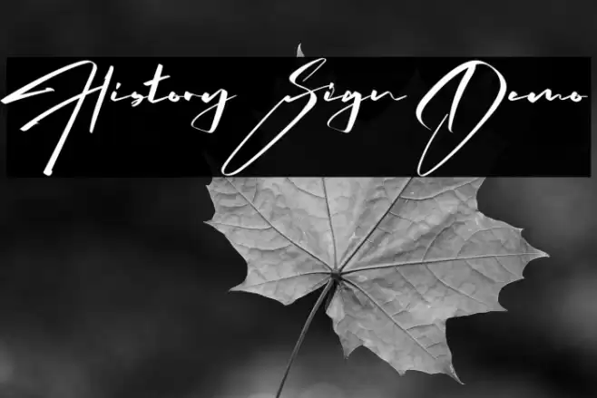 History Sign Demo Fonte examples