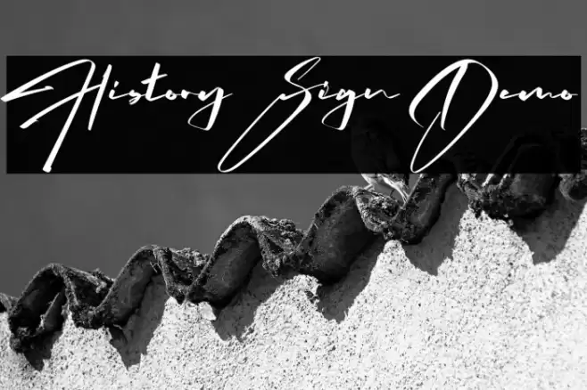 History Sign Demo Fonte examples