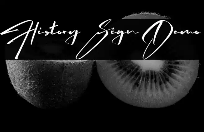 History Sign Demo Fonte examples