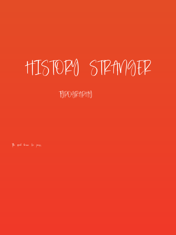 History Stranger Poster
