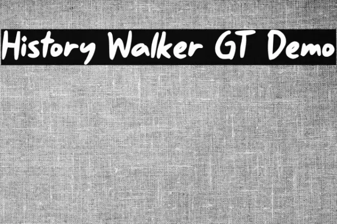 History Walker GT Demo Font examples