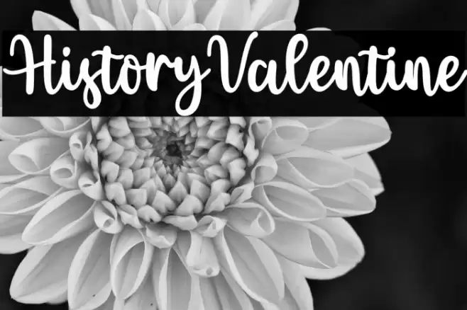 HistoryValentine Font examples