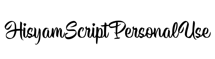 HisyamScript Personal Use Шрифта