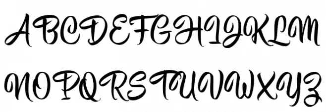 HisyamScript Personal Use Шрифта ВЕРХНИЙ