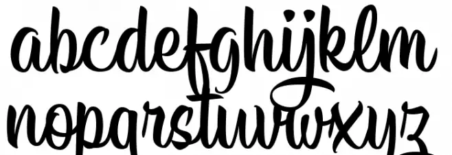 HisyamScript Personal Use Font LOWERCASE